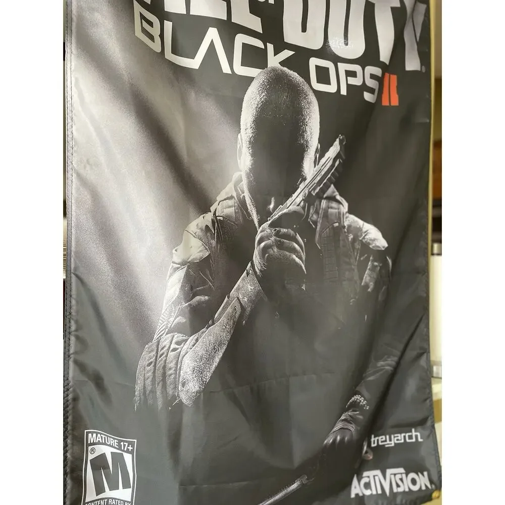 Call Of Duty Black Ops 2 5ft Flag Microsoft XBOX 360 2012 Poster COD II